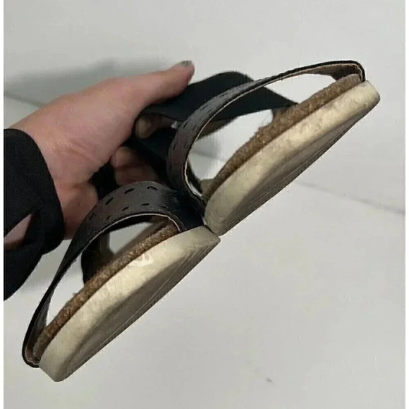 Earth Spirit Womens Sandals Metallic Gray Slingback Black Elastic Size 6 - Picture 9 of 12